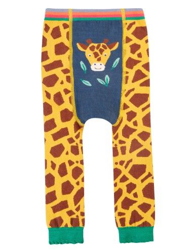 LEGGINGS BABY IN MAGLINA DI COTONE BIOLOGICO "GIRAFFA"