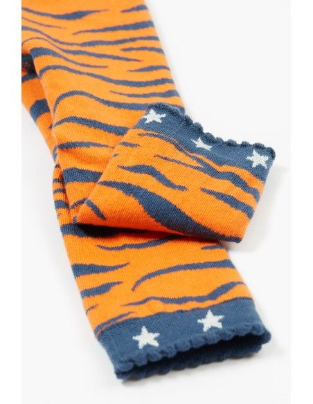 LEGGINGS BABY IN MAGLINA DI COTONE BIOLOGICO "TIGRE"