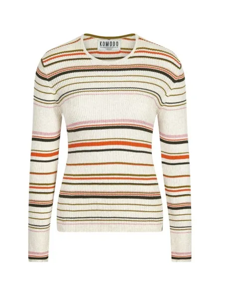 PULL SLIM FIT A COSTINA  IN COTONE BIOLOGICO "ANNABELLE"