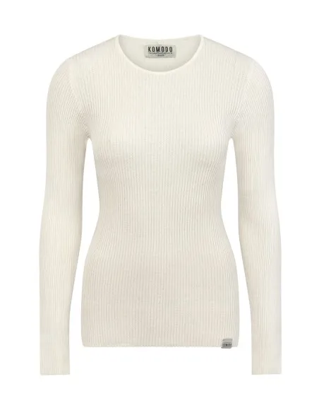 PULL SLIM FIT A COSTINA  IN COTONE BIOLOGICO "ANNABELLE"