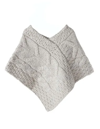 PONCHO ARAN KIDS IN LANA SUPERSOFT