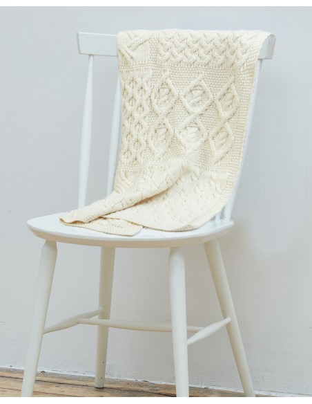 COPERTA CULLA ARAN IN LANA SUPERSOFT "PATCHWORK" 60*90 cm