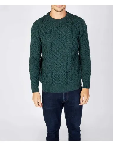 MAGLIONE ARAN UNISEX IN PURA LANA VERGINE IRLANDESE