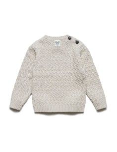 MAGLIONCINO BABY IN LANA E COTONE BIOLOGICO - SABBIA