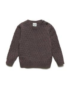 MAGLIONCINO BABY IN LANA E COTONE BIOLOGICO - MARRONE