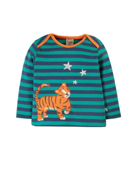 MAGLIA A MANICHE LUNGHE IN COTONE BIOLOGICO "TIGRE"