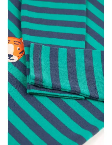 MAGLIA A MANICHE LUNGHE IN COTONE BIOLOGICO "TIGRE"