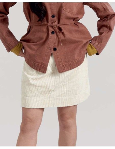 GONNA IN VELLUTO DI 100% COTONE BIOLOGICO "ITSUKI"