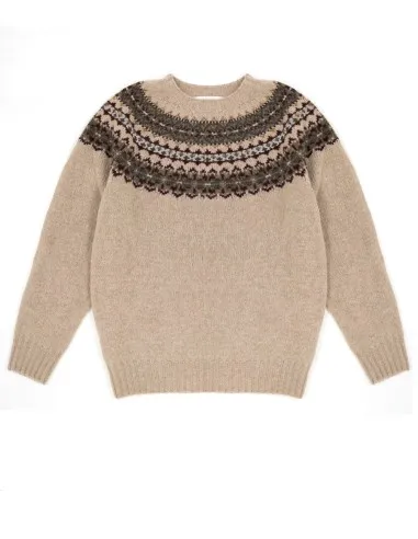 MAGLIONE SCOZZESE IN 100% LANA VERGINE "FAIRISLE YOKE"