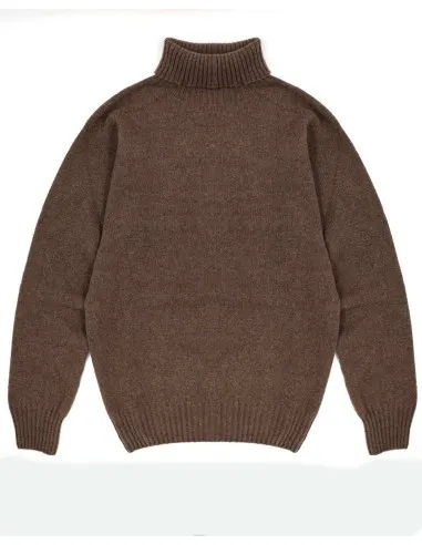 MAGLIONE SCOZZESE UOMO IN LANA DI AGNELLO SUPERFINE COLLO ALTO