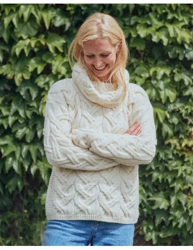 MAGLIONE ARAN IN LANA SUPERSOFT "CHUNKY"