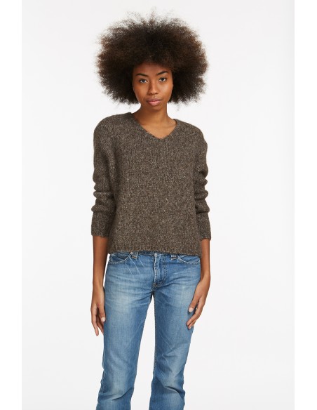 PULL IN ALPACA E COTONE BIOLOGICO "ECUME"