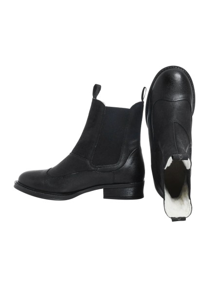 STIVALETTO IN PELLE "CHELSEA" IMBOTTITO EFFETTO SPAZZOLATO