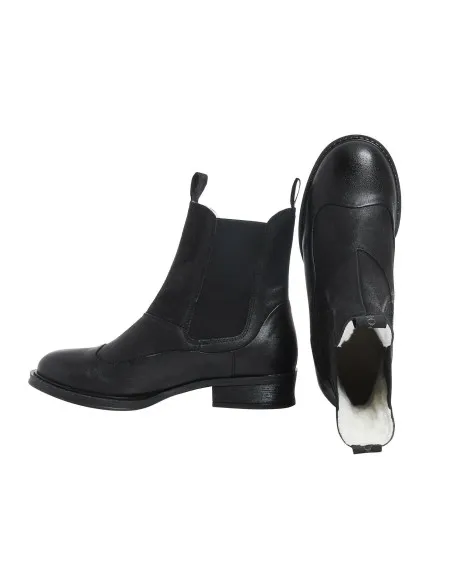 STIVALETTO IN PELLE "CHELSEA" IMBOTTITO EFFETTO SPAZZOLATO