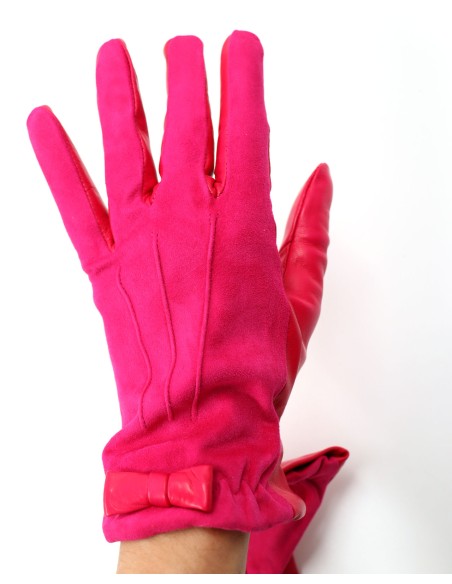 GUANTO DONNA IN PELLE, SUEDE E CASHMERE