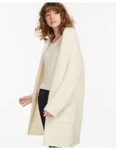 CARDIGAN IN ALPACA E COTONE BIOLOGICO "BRUME" - GRIGIO 2