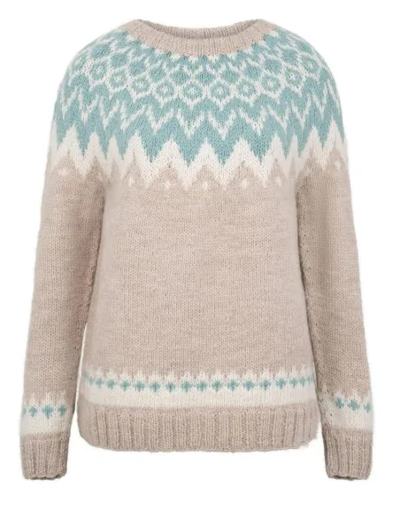 MAGLIONE NORVEGESE FATTO A MANO IN LANA MERINO "HELENA"