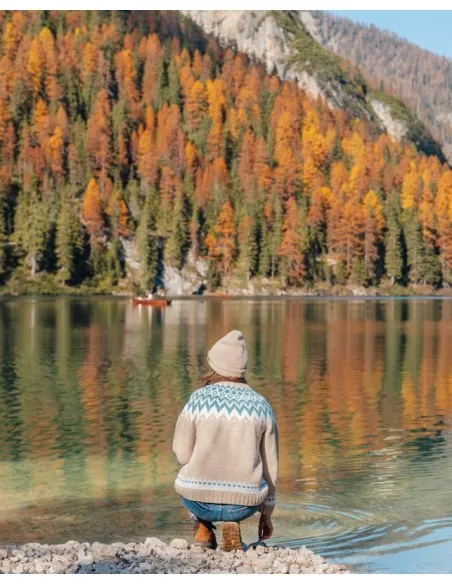 MAGLIONE NORVEGESE FATTO A MANO IN LANA MERINO "HELENA"