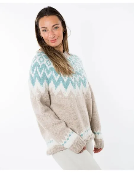 MAGLIONE NORVEGESE FATTO A MANO IN LANA MERINO "HELENA"