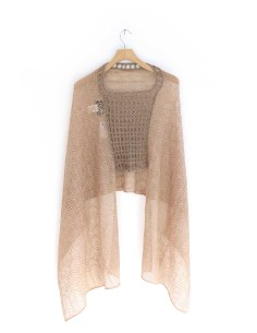 CAPPA ASIMMETRICA IN 100% BABY ALPACA - BEIGE 2