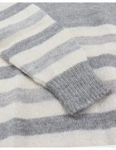 MAGLIONCINO BIMBI IN 100% BABY ALPACA HANDMADE - GRIGIO 2