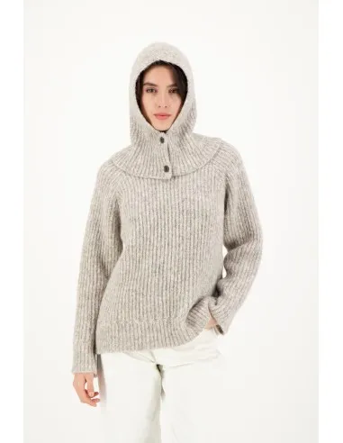 MAGLIONE RIB IN BABY ALPACA E COTONE BIOLOGICO...
