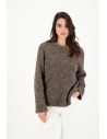 MAGLIONE RIB IN BABY ALPACA E COTONE BIOLOGICO "DIANE"