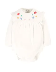 BODY NATALIZIO  IN COTONE BIOLOGICO CON STELLINE "EVIANA"