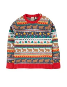 MAGLIONE IN COTONE BIOLOGICO NATALIZIO "FAIRISLE"