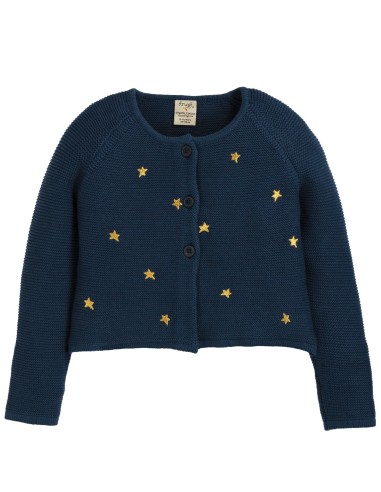 CARDIGAN IN COTONE BIOLOGICO TRICOT "STELLE"