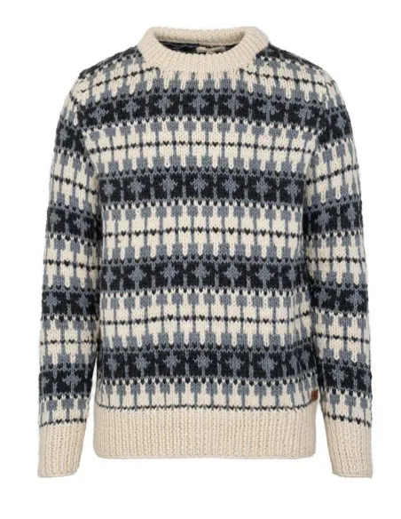 MAGLIONE NORVEGESE FATTO A MANO IN LANA MERINO "SKAANE"