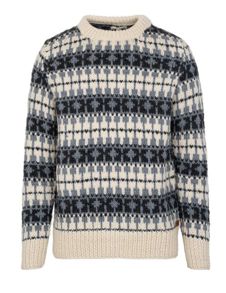 MAGLIONE NORVEGESE FATTO A MANO IN LANA MERINO "SKAANE"