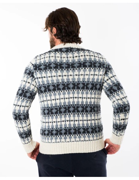 MAGLIONE NORVEGESE FATTO A MANO IN LANA MERINO "SKAANE"