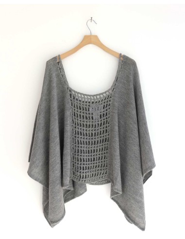 PONCHO IN 100% BABY ALPACA LAVORATO