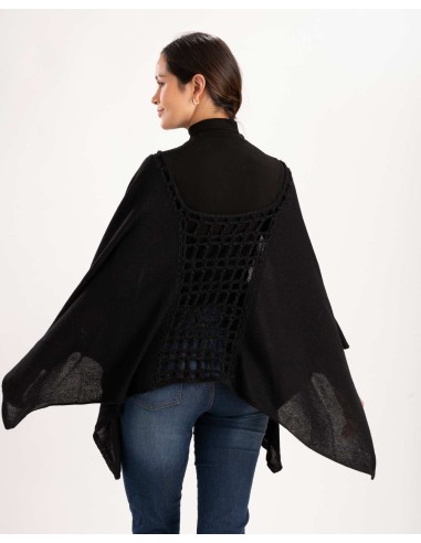PONCHO IN 100% BABY ALPACA LAVORATO