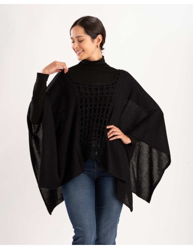PONCHO IN 100% BABY ALPACA LAVORATO