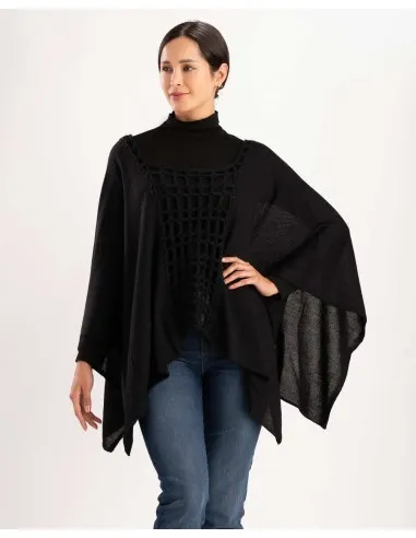 PONCHO IN 100% BABY ALPACA LAVORATO