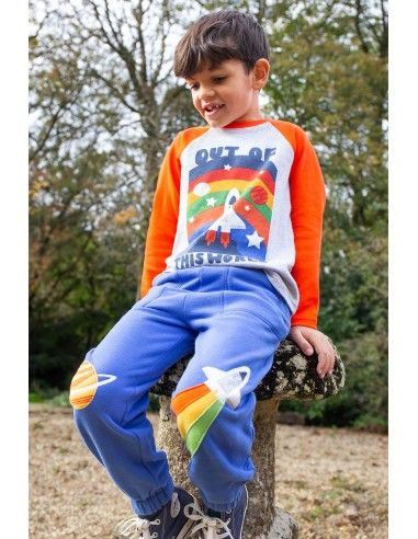 PANTALONI TUTA IN COTONE BIOLOGICO FELPATO...