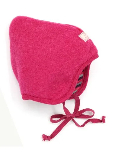 BERRETTO REVERSIBILE IN PILE DI LANA "FLORA"