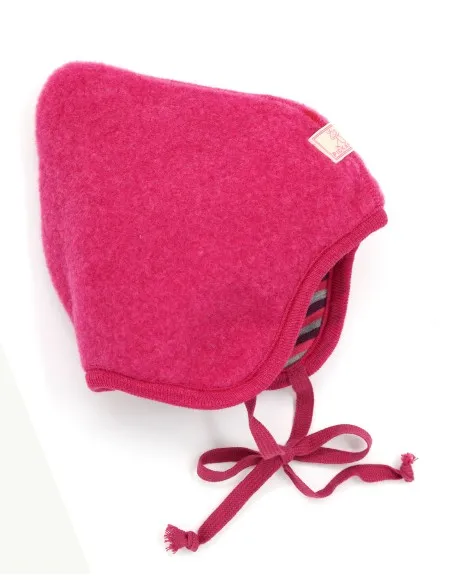 BERRETTO REVERSIBILE IN PILE DI LANA "FLORA"