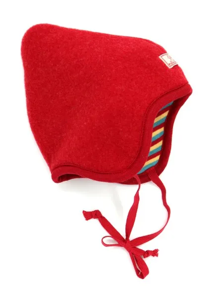 BERRETTO REVERSIBILE IN PILE DI LANA "FLORA"