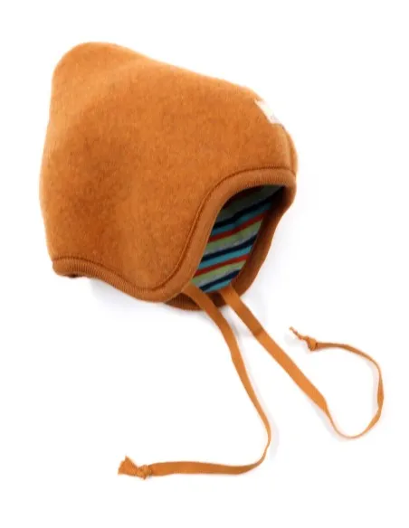 BERRETTO REVERSIBILE IN PILE DI LANA "FLORA"