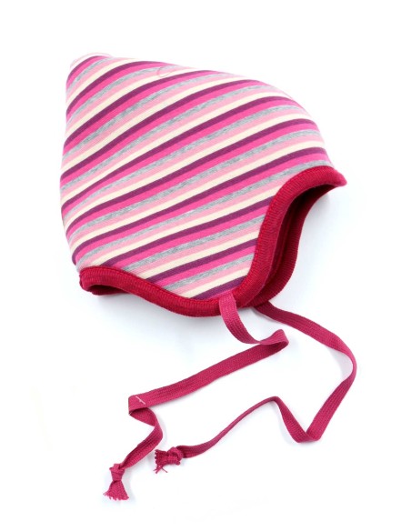 BERRETTO REVERSIBILE IN PILE DI LANA "FLORA"