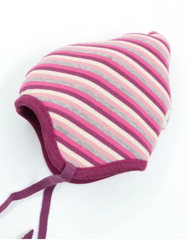 BERRETTO REVERSIBILE IN PILE DI LANA "FLORA"