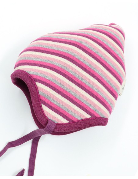 BERRETTO REVERSIBILE IN PILE DI LANA "FLORA"