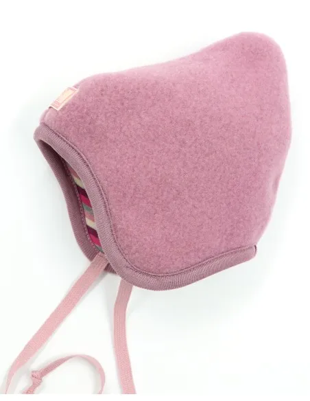 BERRETTO REVERSIBILE IN PILE DI LANA "FLORA"