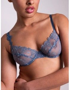 REGGISENO SFODERATO IN PIZZO CON FERRETTO "WHITE NIGHTS"...