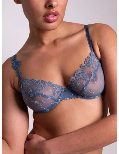 REGGISENO SFODERATO IN PIZZO CON FERRETTO "WHITE NIGHTS"