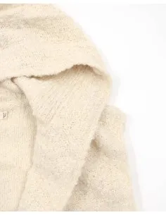 GILET CON CAPPUCCIO IN  BABY ALPACA, SETA E LINO "BREMEN"... 2