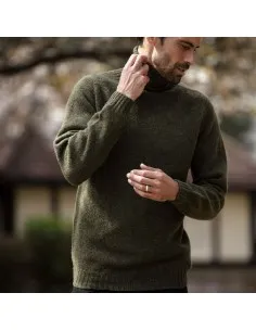 MAGLIONE SCOZZESE UOMO IN LANA DI AGNELLO SUPERFINE COLLO... 2